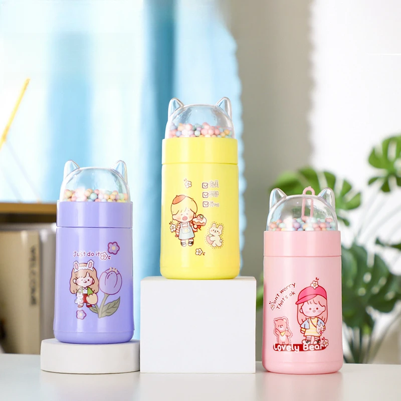 定招财猫球球杯做logo小巧卡通幼儿园礼物开业礼品广告玻璃水杯