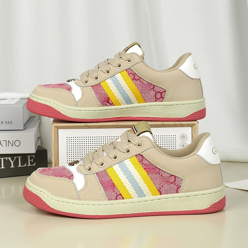 经典女鞋百搭休闲鞋夏季低帮莫兰迪配色滑板鞋时尚复古休闲鞋名品