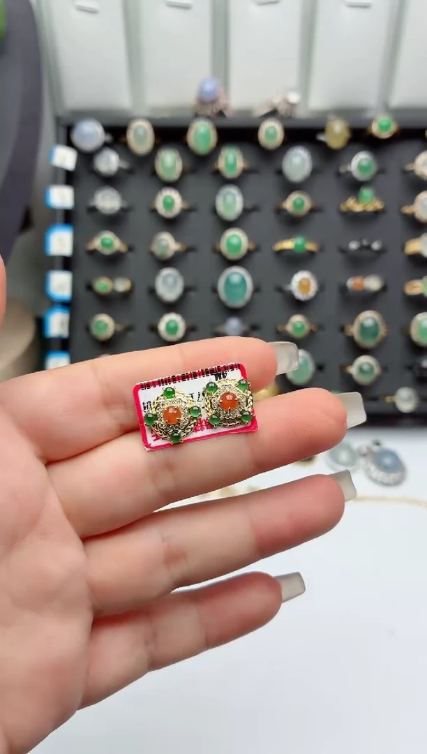 银S925镶嵌戒指翡翠.