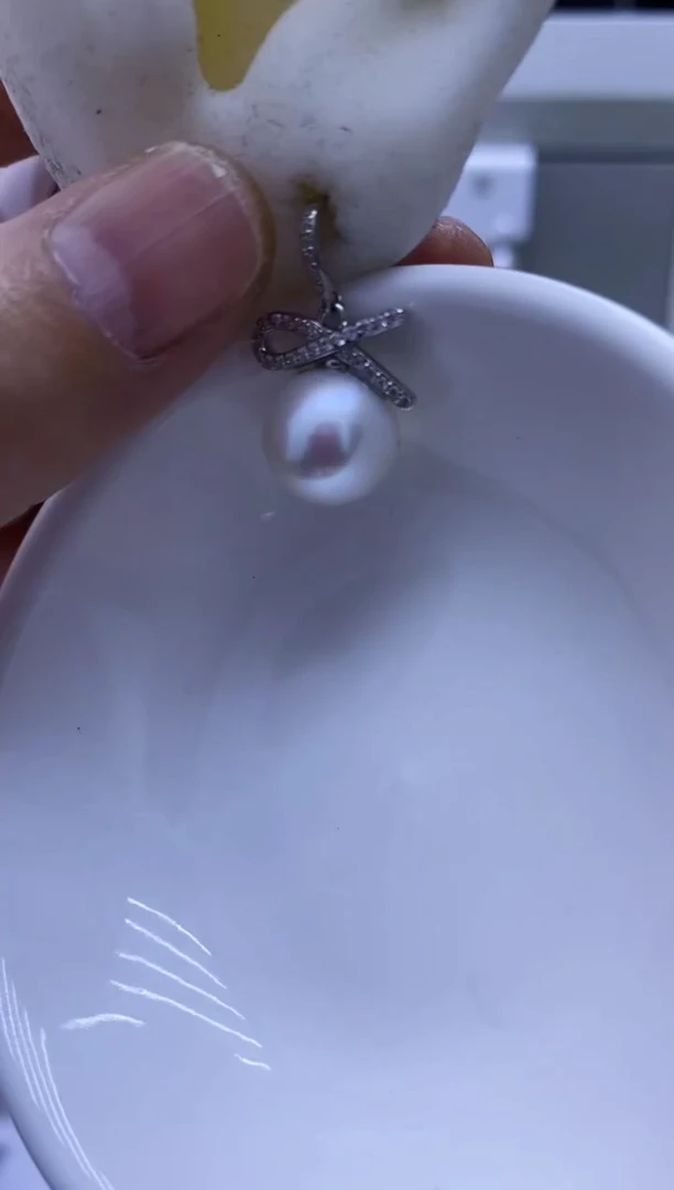 银S925镶嵌耳饰淡水珍珠191