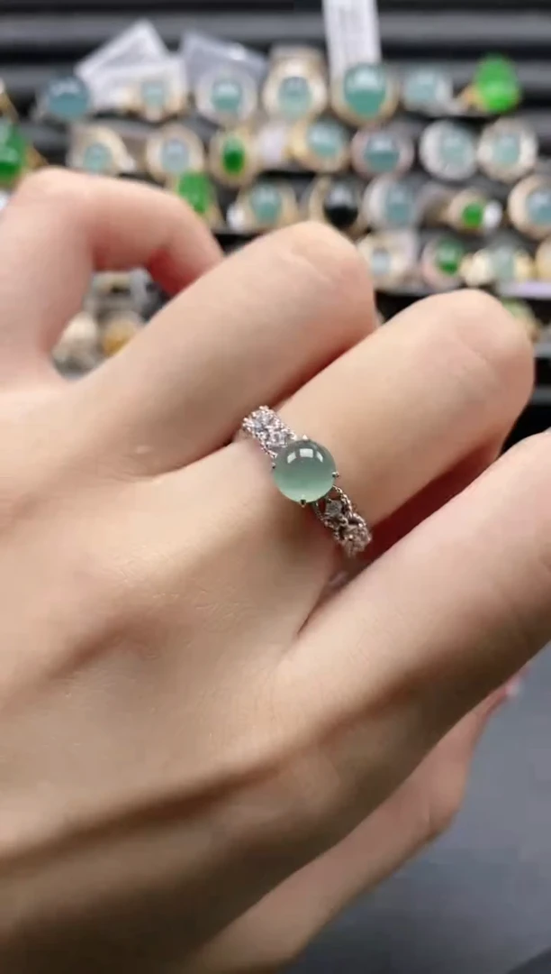 【闪购商品】翡翠戒指银S925镶嵌11111