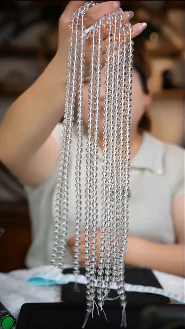 未镶嵌珠宝半成品水晶白水晶A货8m串珠多样性发其一