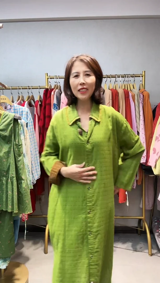 莫代尔纤维绿睡裙  160