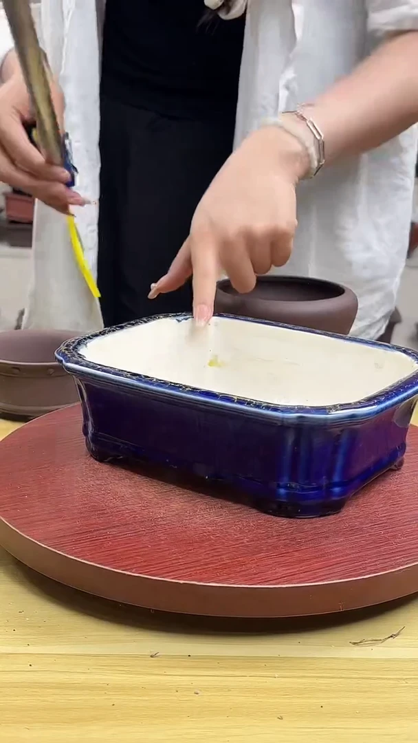 紫砂花盆浅草紫砂花盆微瑕