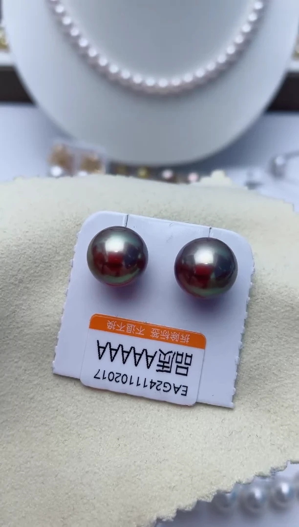 【闪购商品】淡水珍珠耳饰18K金镶嵌W79