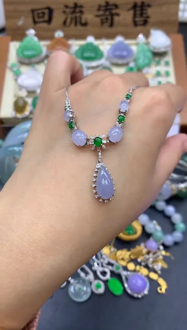 【闪购商品】翡翠颈饰18K金镶嵌160-中国好珍宝