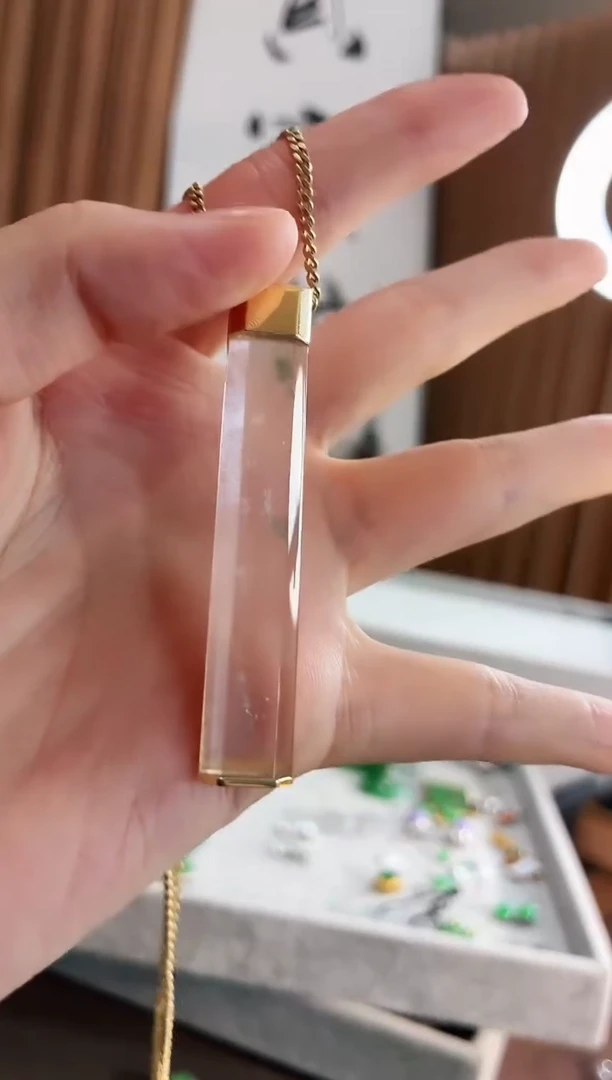 吊坠(不含链)18K金镶嵌翡翠吊坠