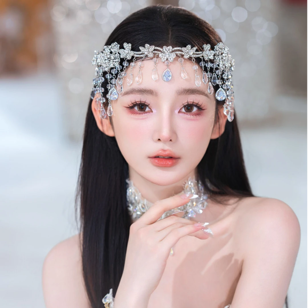 合金仿水晶婚庆饰品 01080 01081新娘头饰重工大气百搭结婚头饰