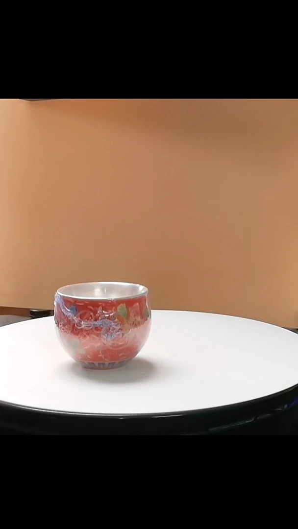 主人杯彩绘荷花内鎏銀主人杯礼盒装