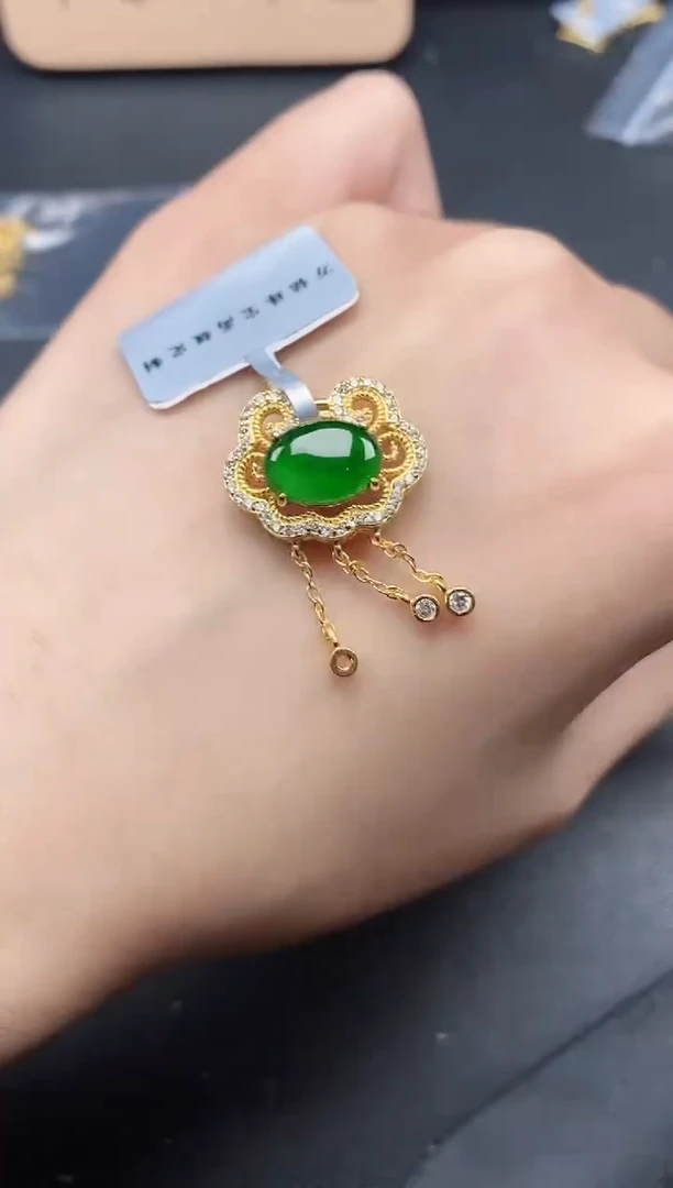 翡翠戒指银S925镶嵌51151