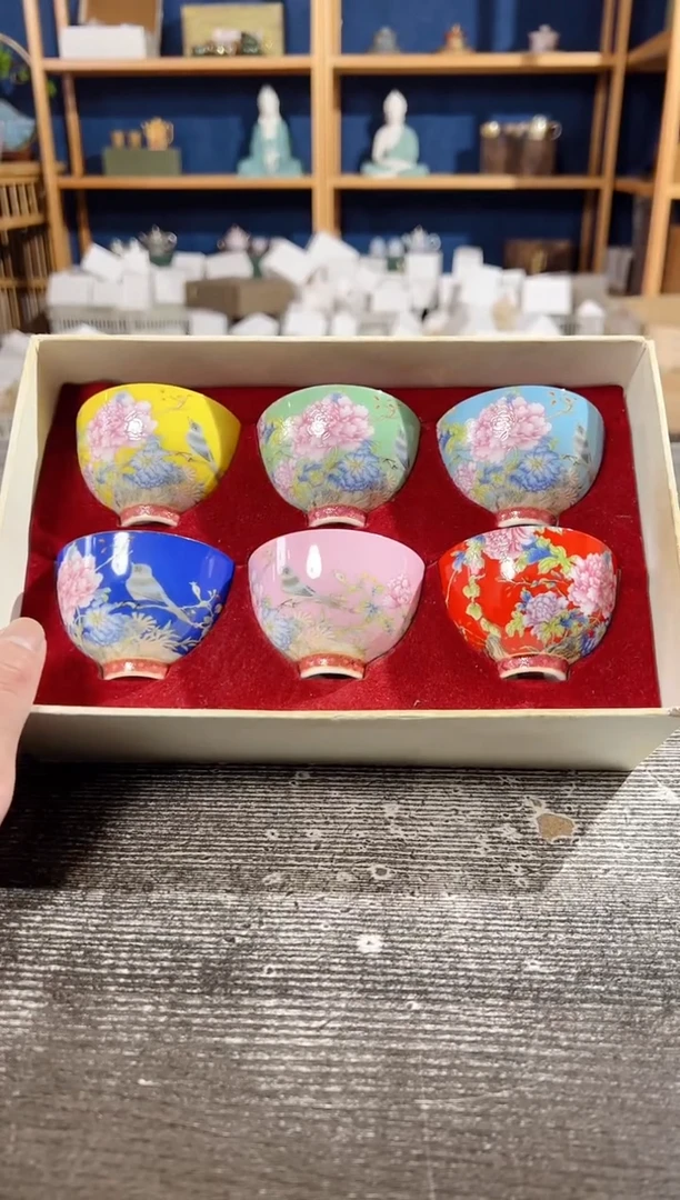 【闪购商品】其他珐琅珍藏鸡心杯6杯套