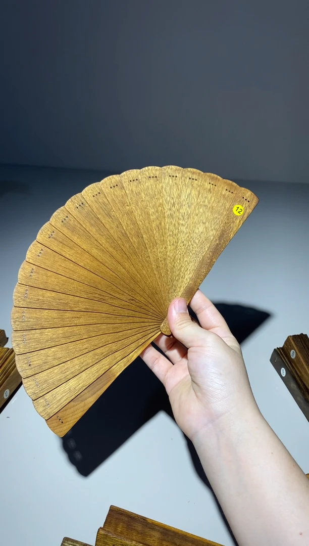 金丝楠16cm金丝楠木小叶桢楠扇12