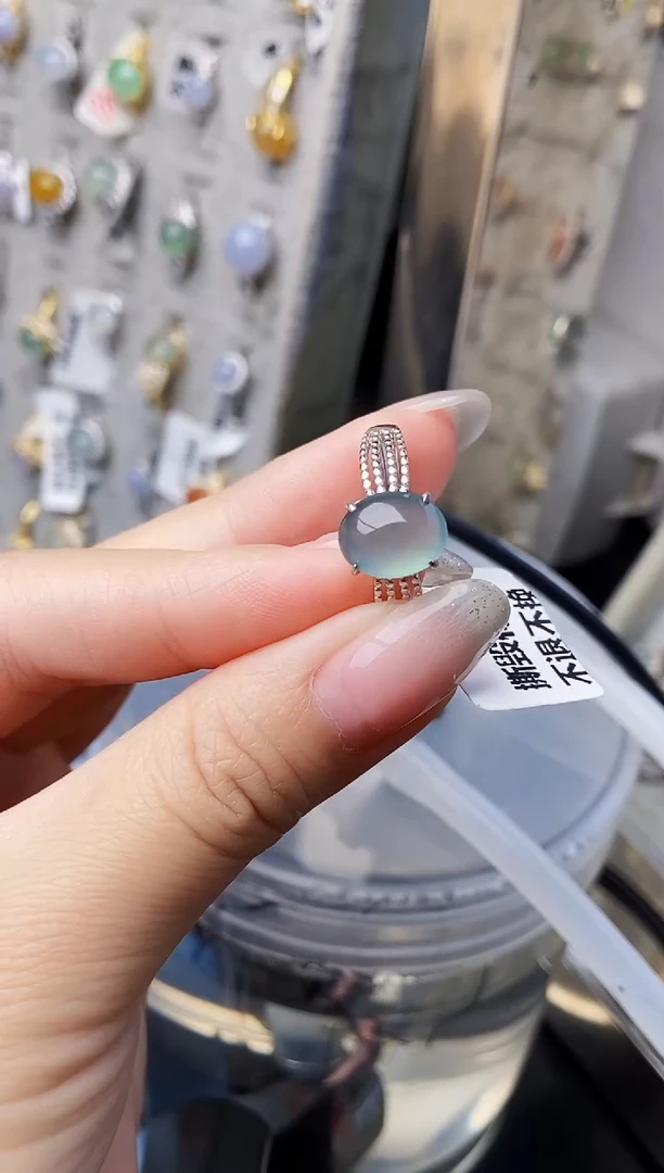 银S925镶嵌戒指翡翠1671