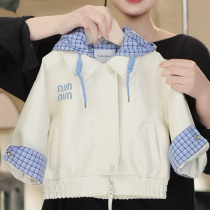 2025春季 新品萌娃穿搭潮流长袖男童女童儿童外套88181白