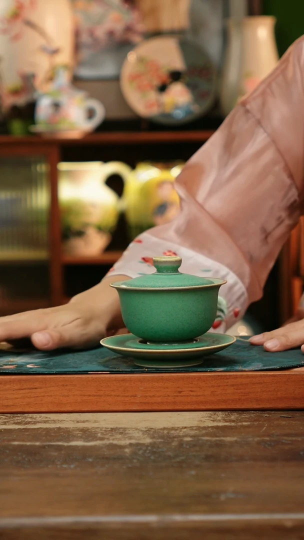 瓷片景德镇纯手工釉下彩精品茶具水杯