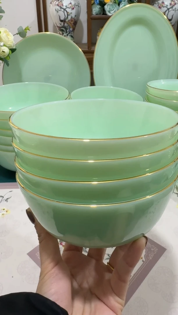 5.5英寸玉瓷碗4个口径13.8厘米