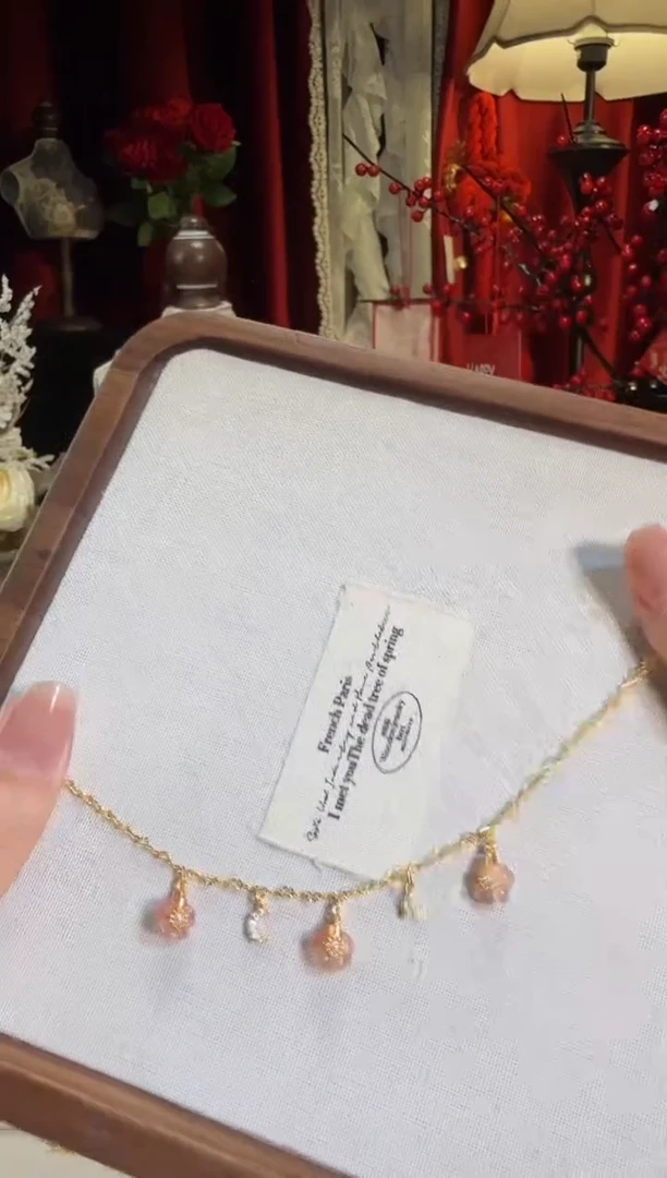 【闪购商品】南红玛瑙手链银S925镶嵌流苏冰飘小花