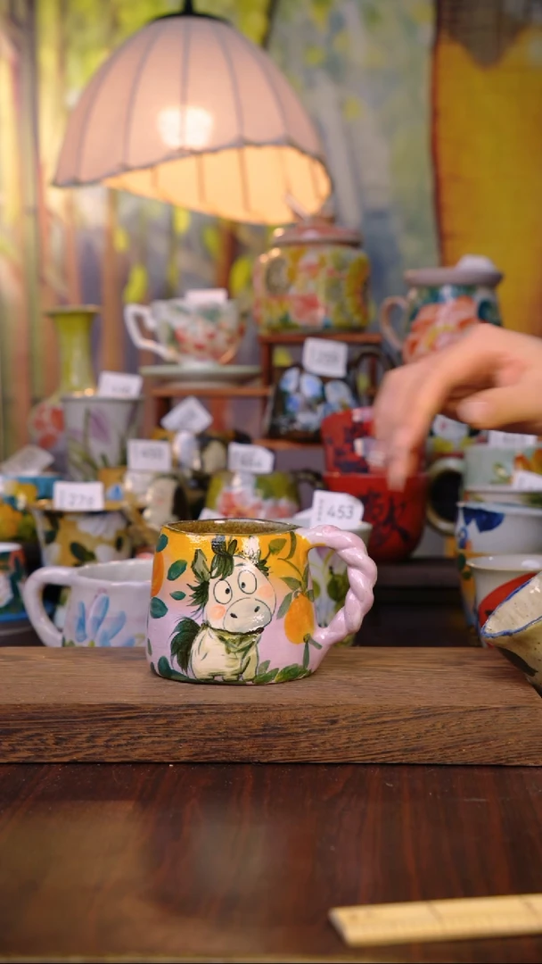 摆件泥垚手作 景德镇手工手绘器物