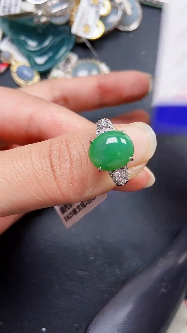 颈饰银S925镶嵌翡翠2377