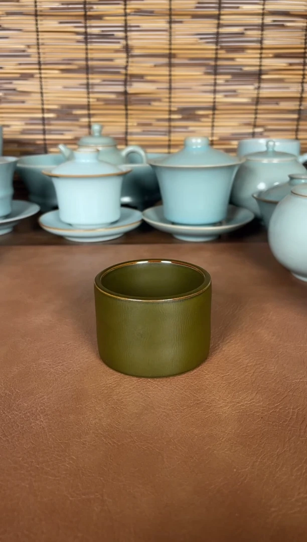 其他瓷L***s手工茶叶末釉扳指杯