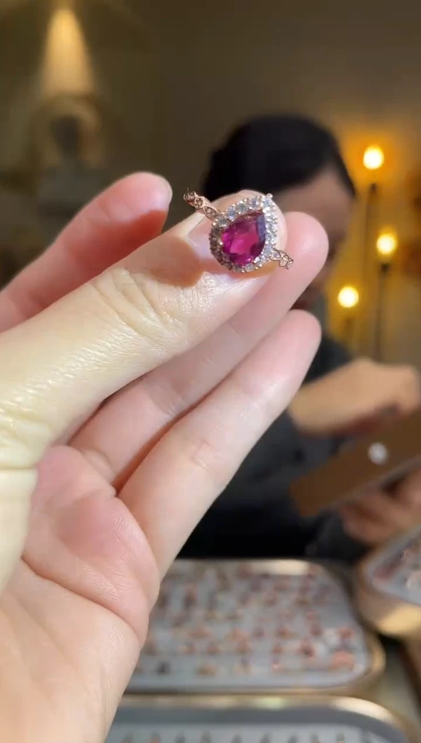 银S925镶嵌手饰碧玺手饰