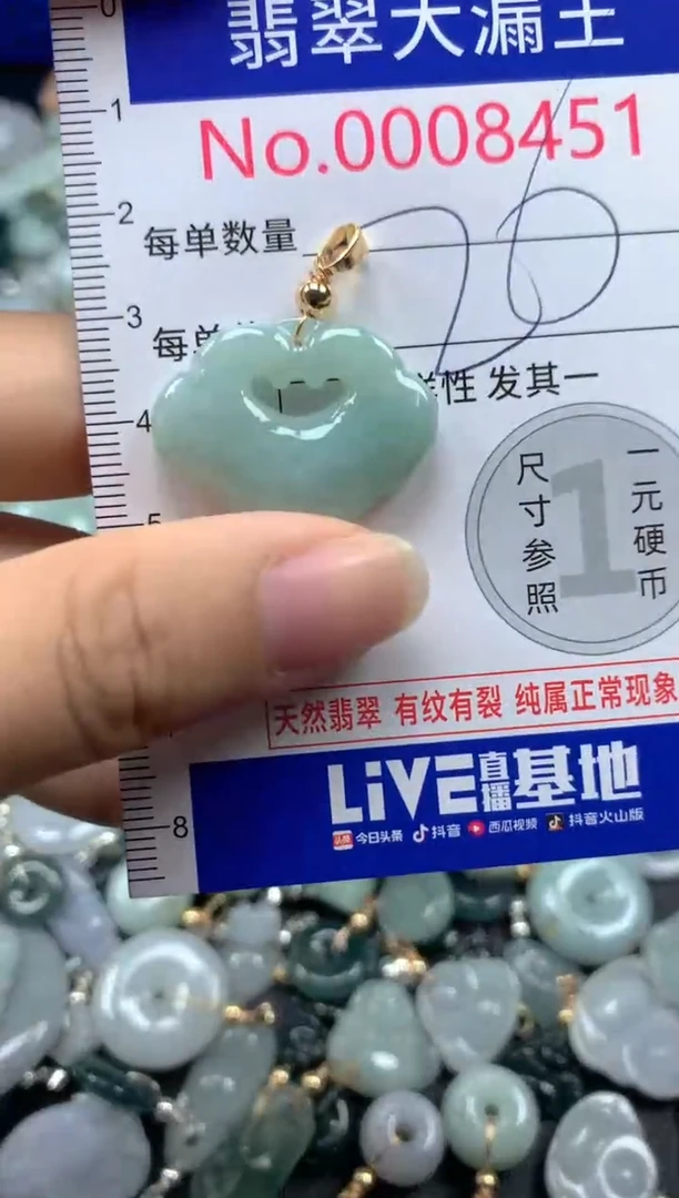 翡翠未镶嵌吊坠(不含链)8451