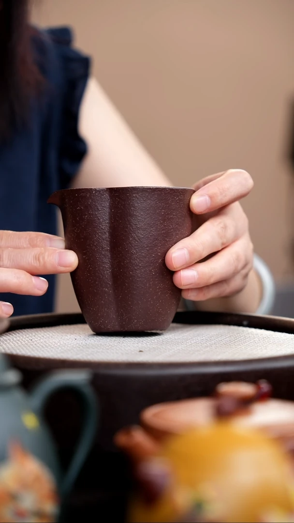 茶壶紫砂紫玉金砂葫芦公道杯