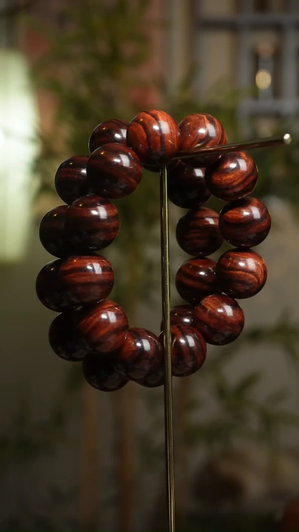 手串/手链黄花梨/降香黄檀海南黄花梨2.0cm帝王紫大黑线