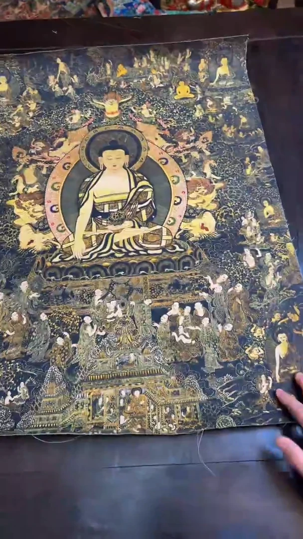 装裱画精品手绘唐卡链接--A