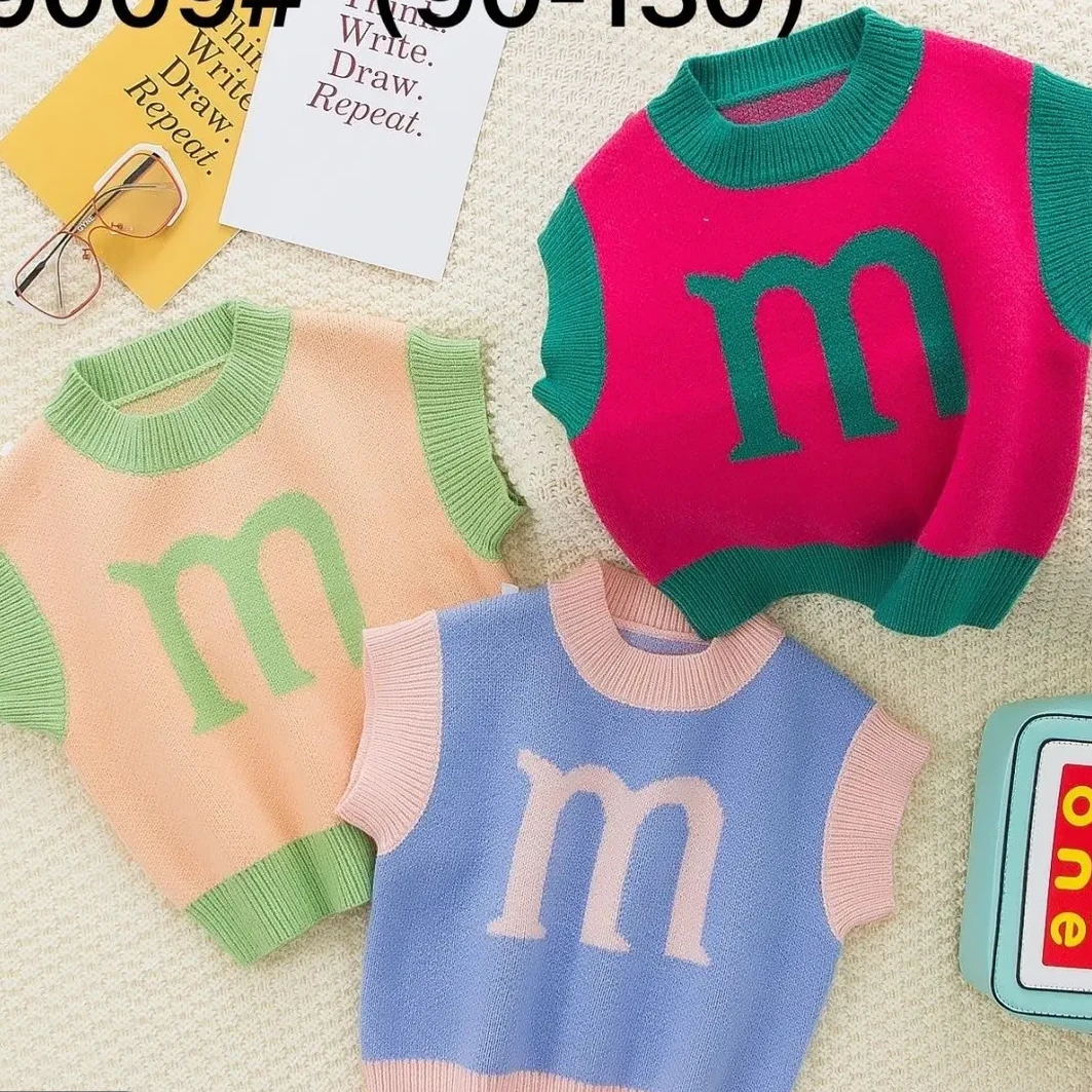 春秋款针织刺绣洋气马甲