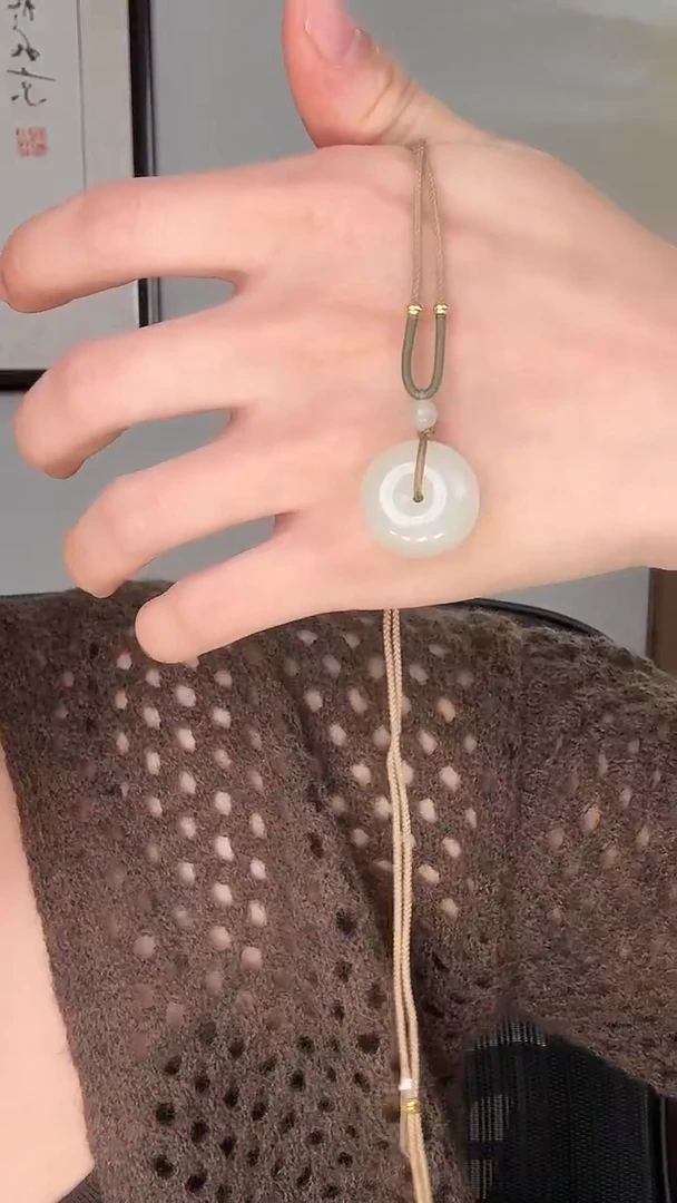 颈饰未镶嵌和田玉平安扣20mm