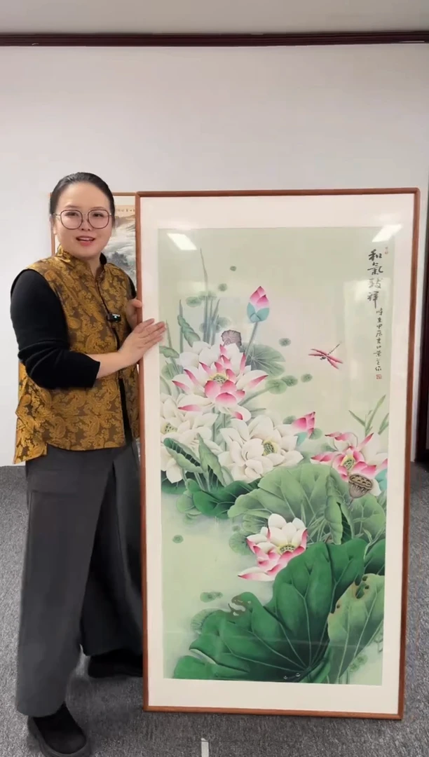 【闪购商品】国画工笔荷花155*78陈景芝老师
