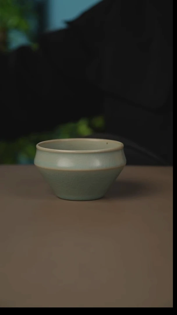 杯仿古折肩杯微暇