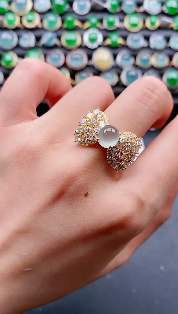 【闪购商品】翡翠戒指银S925镶嵌11111111