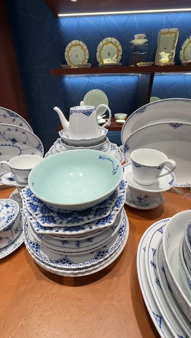 瓷7寸影青水纹碗