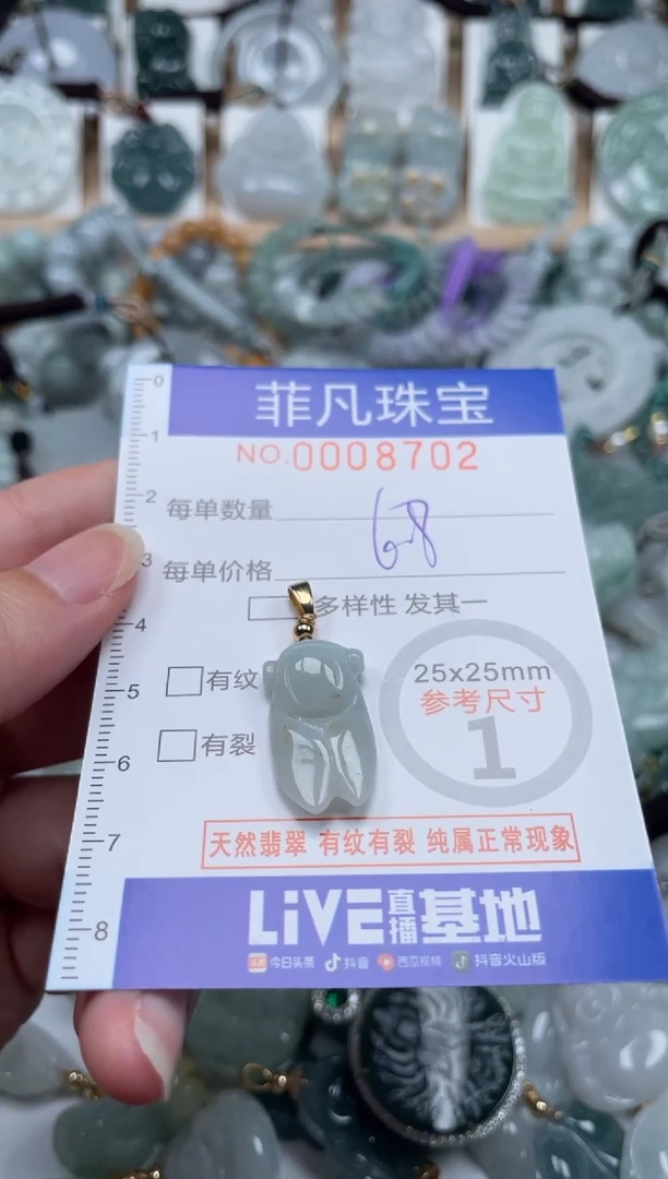 翡翠未镶嵌颈饰00..8702