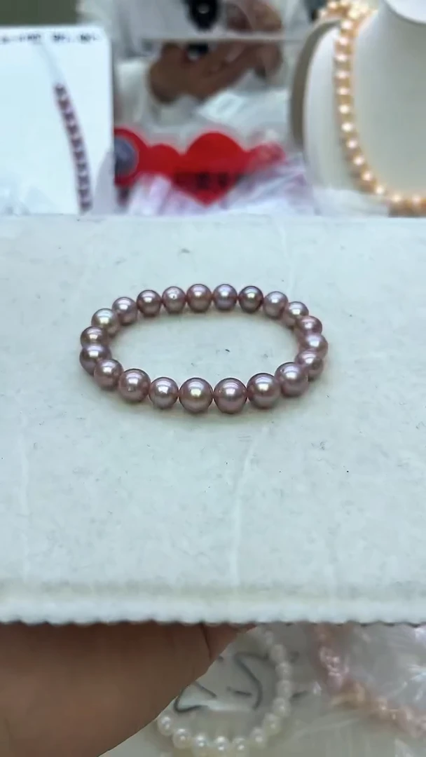 未镶嵌手链淡水珍珠紫色系手链