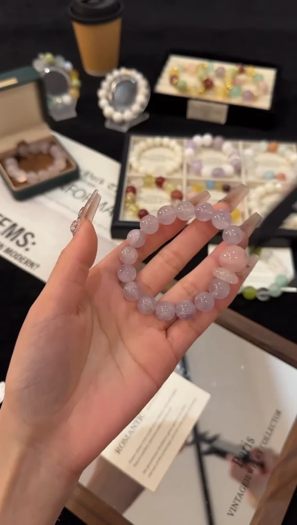 合金手链水晶紫兔毛x2721