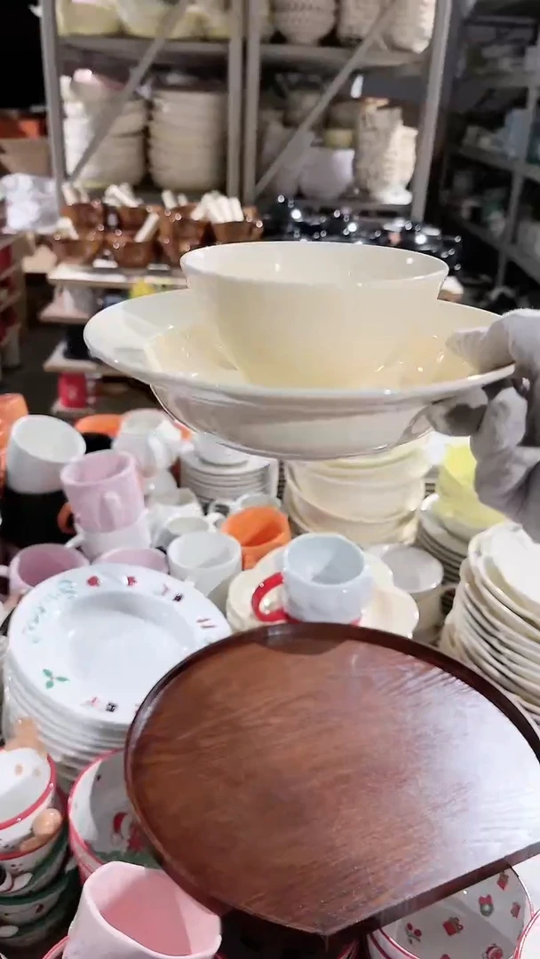 【闪购商品】瓷片2件套 草帽和米饭碗 微瑕