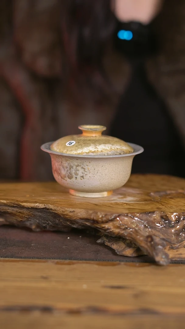 景德镇纯柴烧 中白泥盖碗 16（福利）