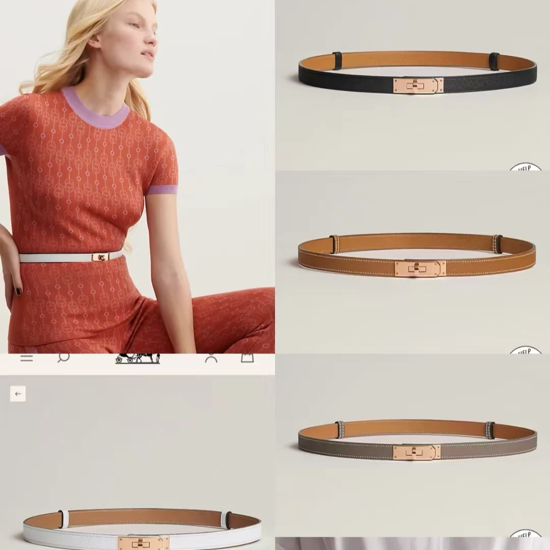 未使用 Hermes/爱马仕 Kelly腰带ep皮多色可选总长度100cm