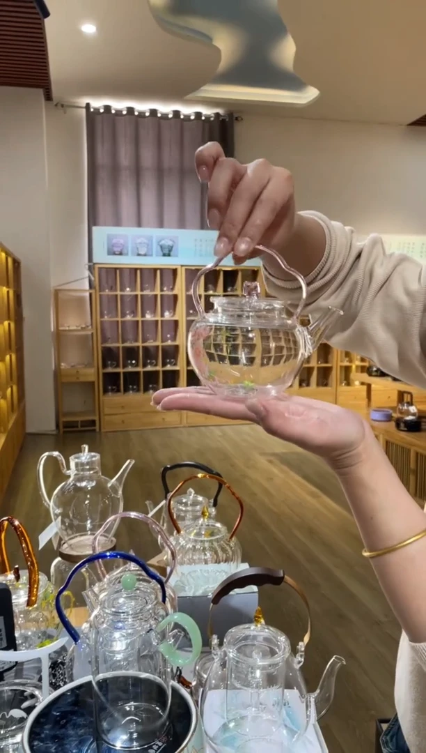 手工艺品玻璃铃兰小壶粉把桃花