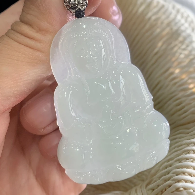 八七珠宝翡翠种水大观音 多样性发一件 天然A货翡翠