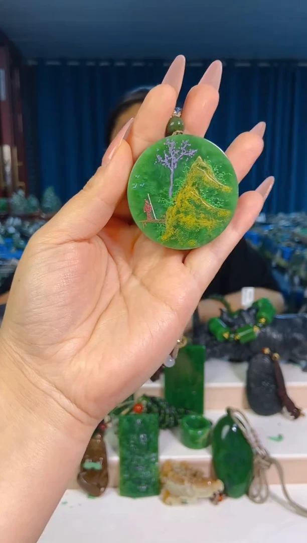 和田玉未镶嵌挂件1