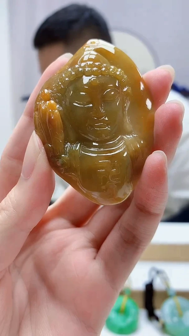 未镶嵌定制翡翠4898zm-毛货挂件198
