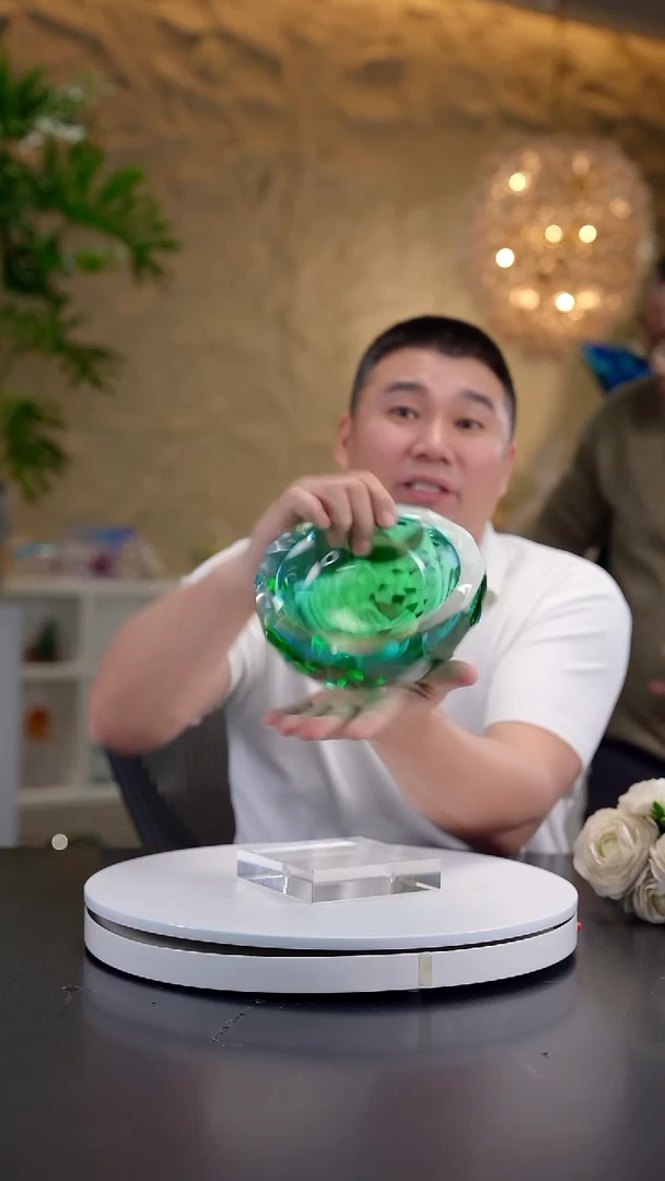 摆件蓝绿色切面小果碗