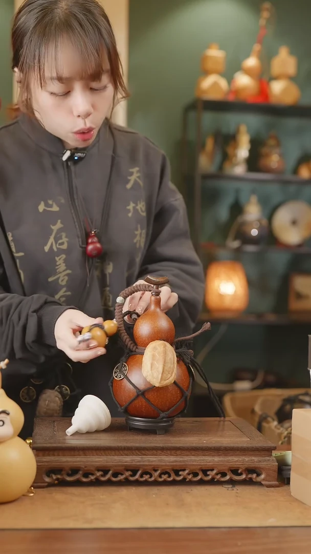 【闪购商品】239号精品天然大漆工艺防渗内胆酒葫芦~