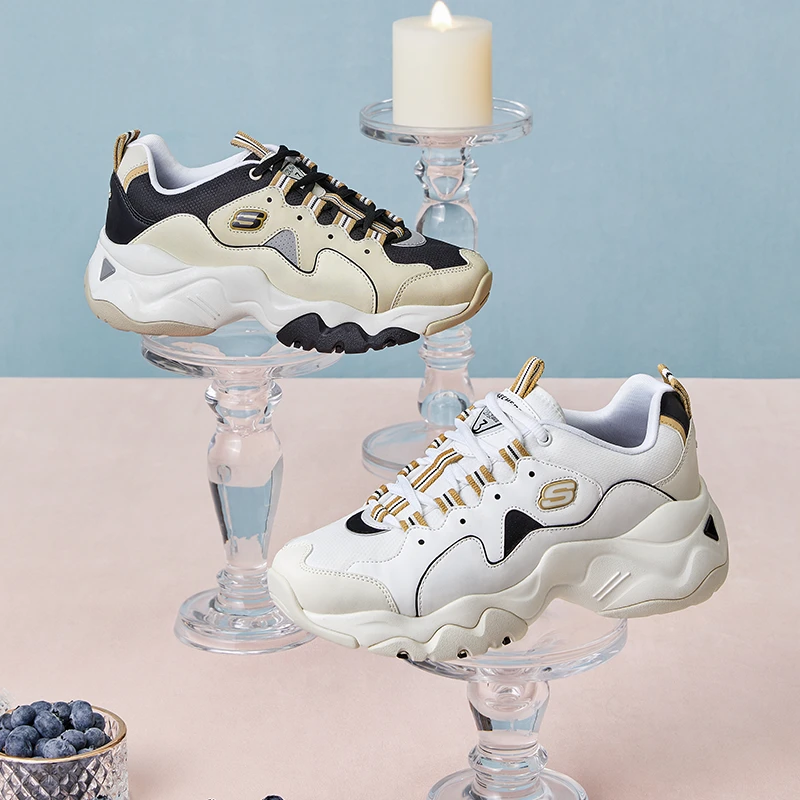 Skechers斯凯奇奶盖熊厚底熊猫鞋女2025年新款轻质缓震休闲老爹鞋