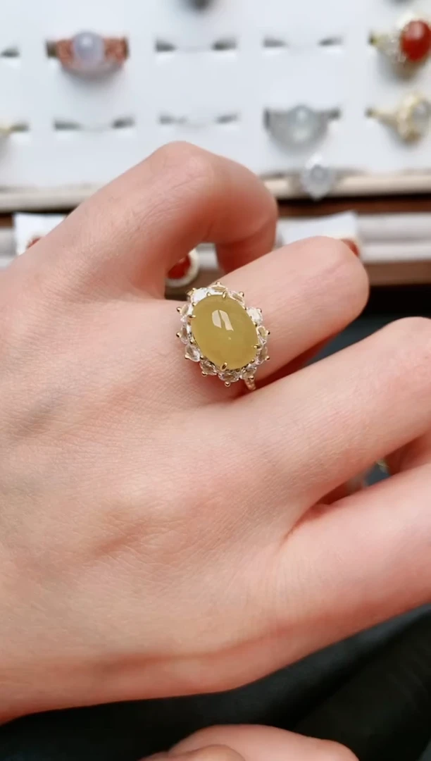 【闪购商品】翡翠戒指银S925镶嵌....