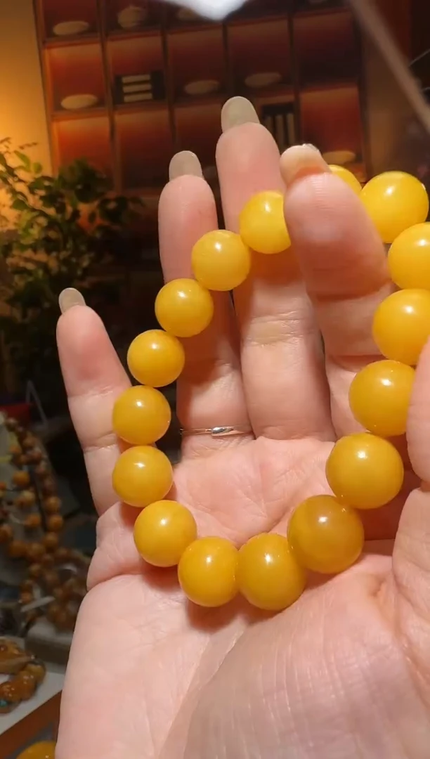 蜜蜡颈饰未镶嵌1653天然蜜蜡珠宝奇石全都保真